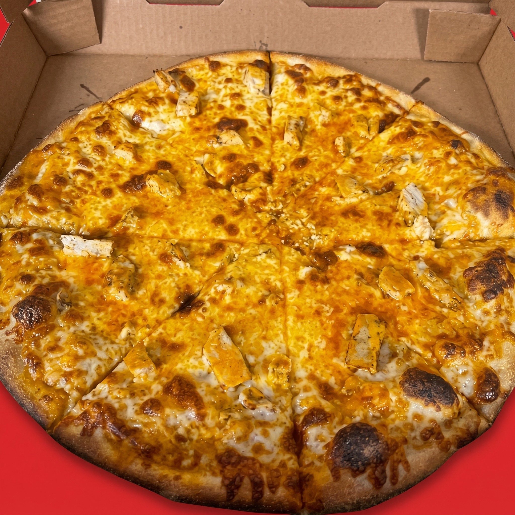 16' Lg Buffalo Chicken Pizza.