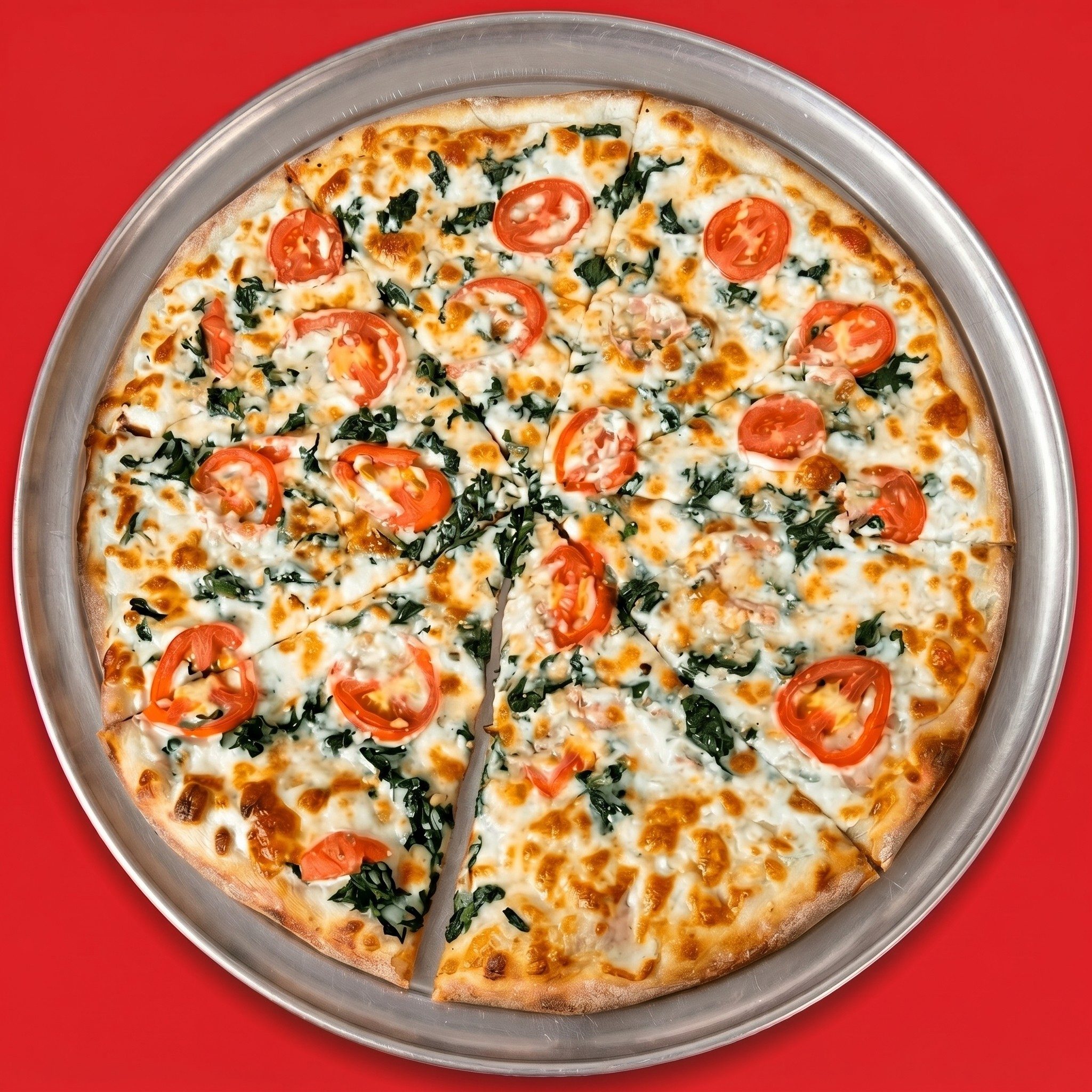 12' medium Florentine Pizza.