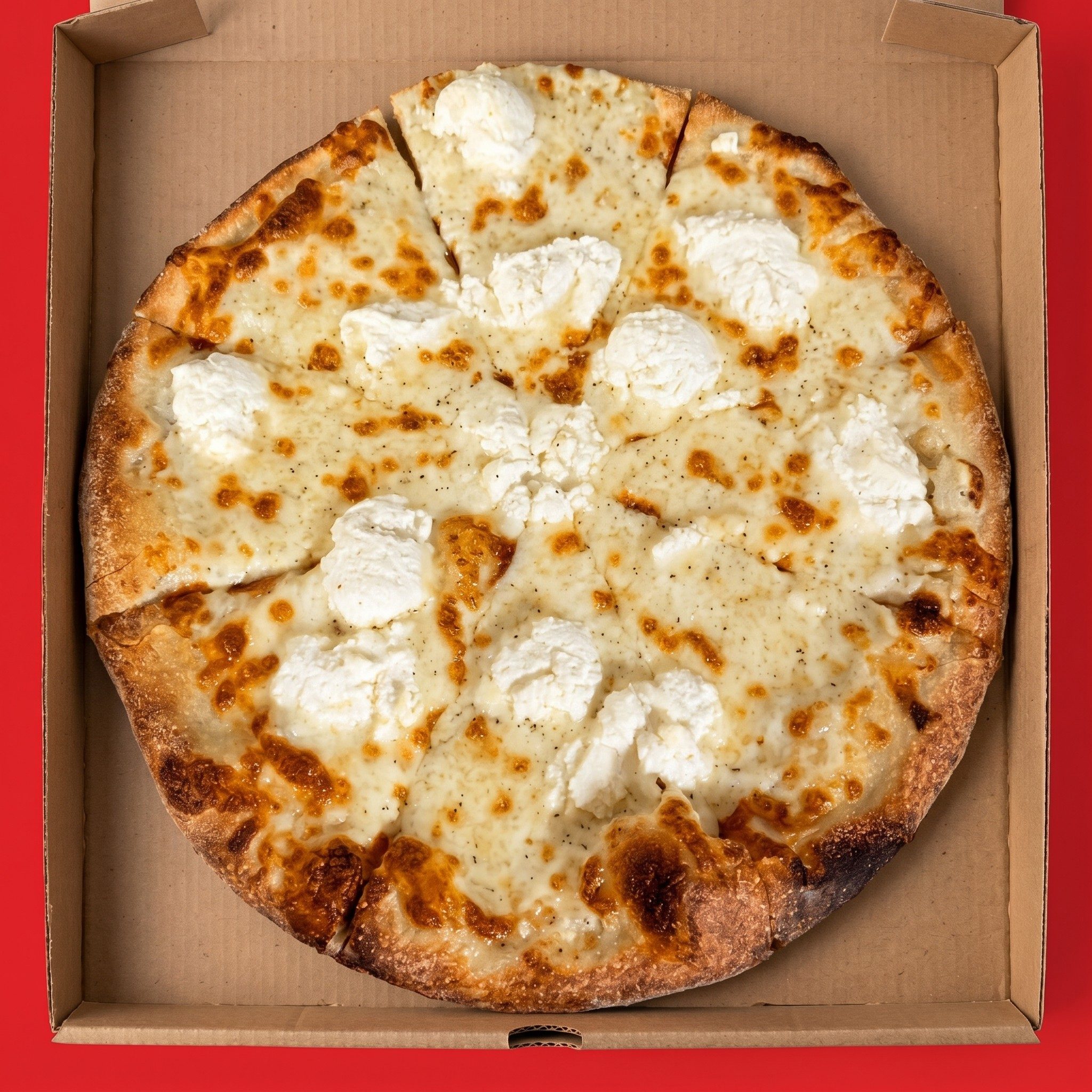 12' medium White Pizza.