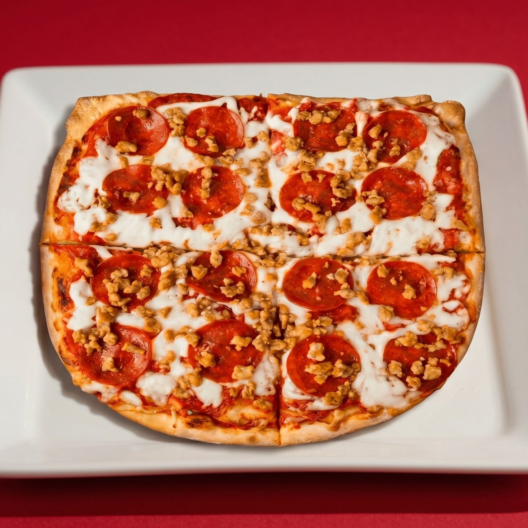 Medium Cheese Sicilian Pizza (Toppings Additional) 12x12.