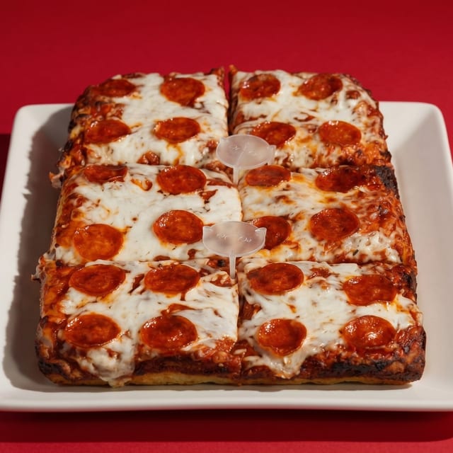 Lg Cheese Sicilian Pizza (Toppings Additional) 12x16.