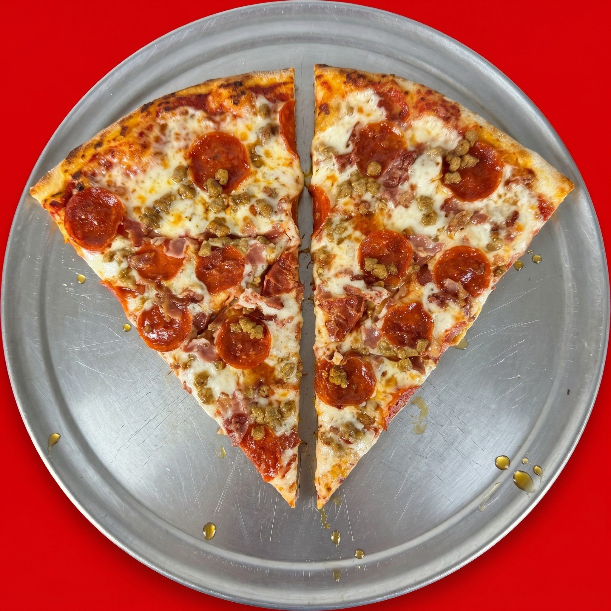 2 Lunch Specialty Slices and a Fountain Drink.