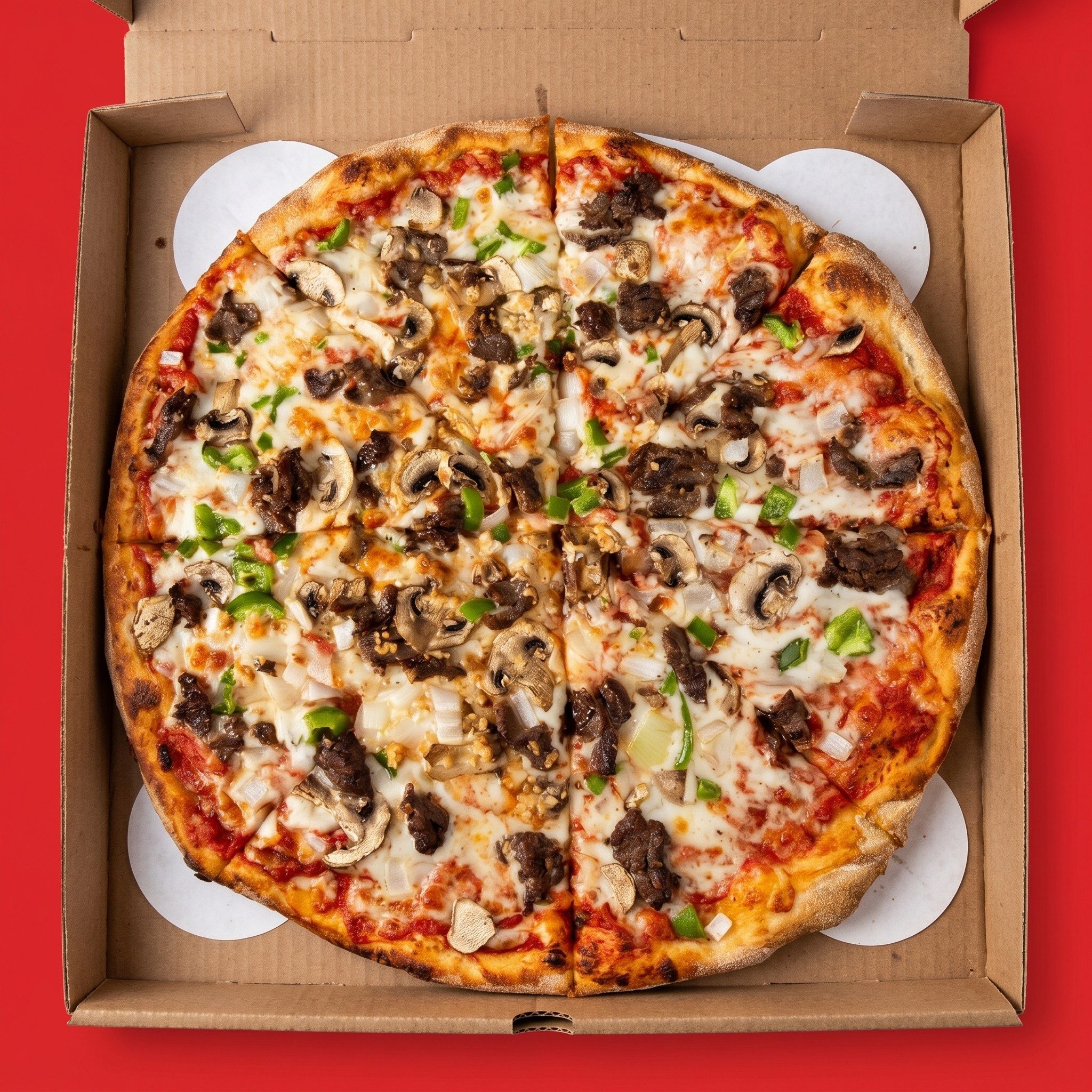 18' XL Philly Steak Pizza.