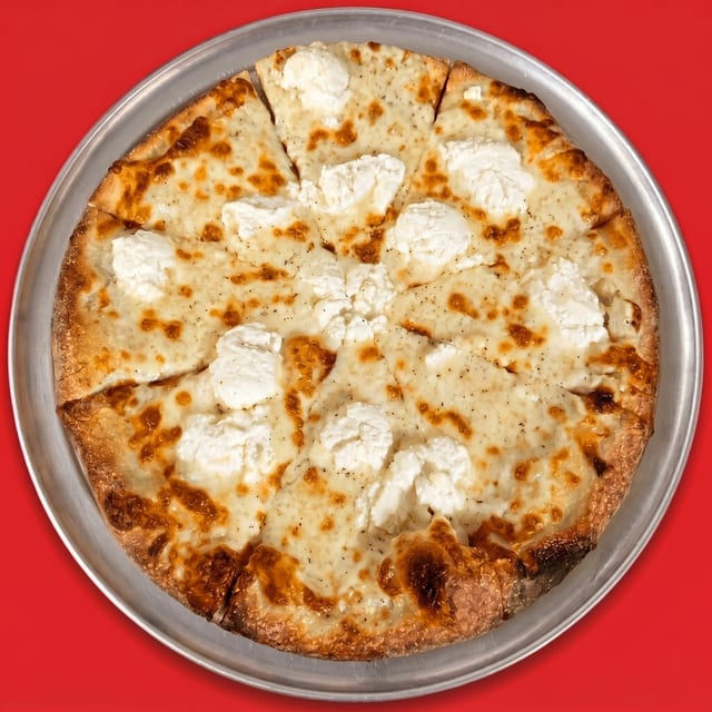 12' medium White Pizza.