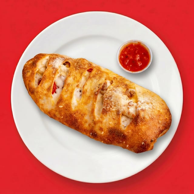 Stromboli Meat-lovers (Pepperoni, Sausage and Ham).