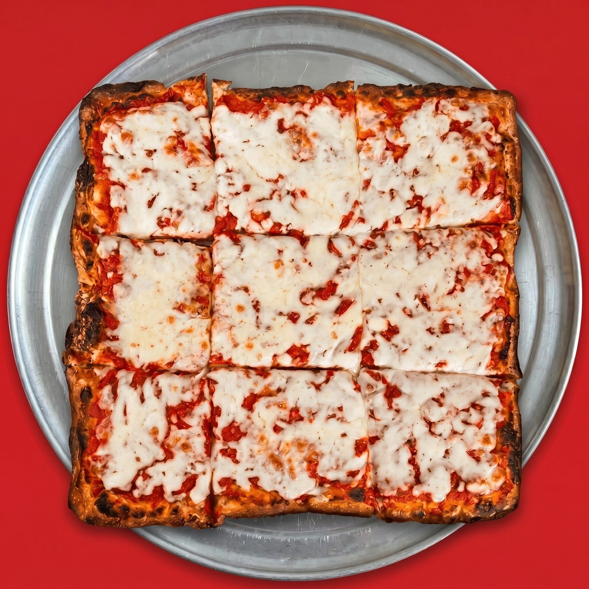 XL Cheese Sicilian Pizza (Toppings Additional) 16x16.