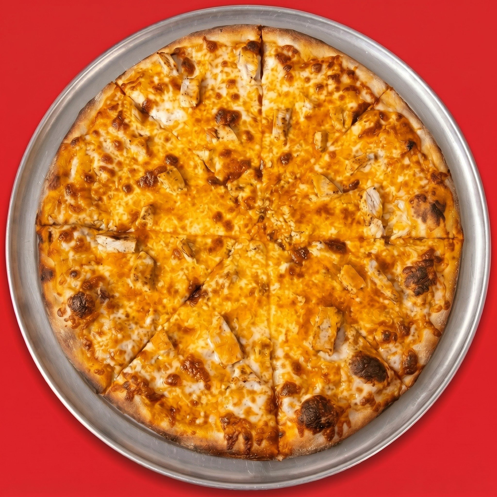 12’ Medium Buffalo Chicken Pizza.