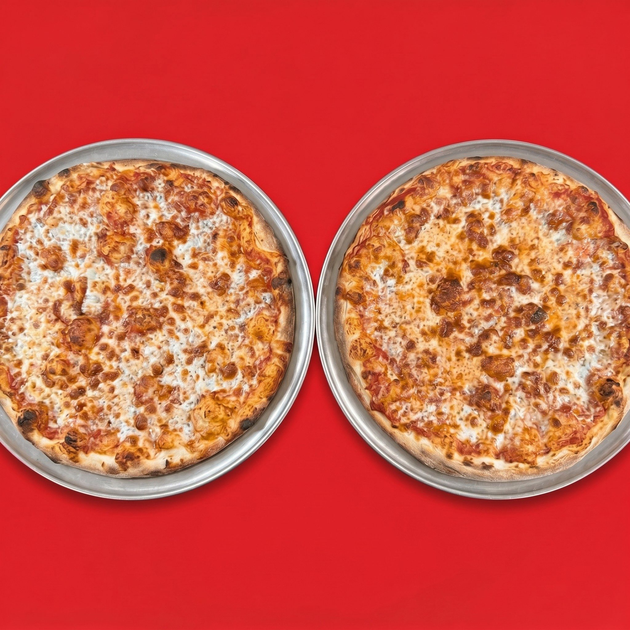 2 XL 18' Cheese Pizzas.